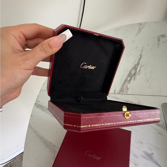 Cartier Jewelry Box Red Gift Case With Outer Box Authentic Excellent - Picture 3 of 5